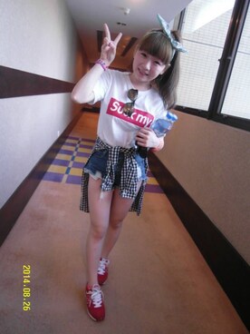 「OUTER SPACE（アウタースペース）のアイテム」を使った、💗circle💗さん（レディース・148cm）の冬コーディネート