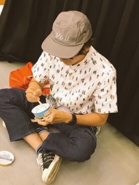 「NADA.（ナダ）のアイテム」を使った、なおはるさん（メンズ・169cm）の夏コーディネート