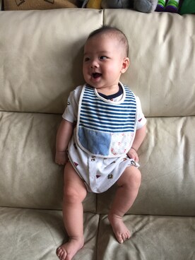 「POLO RALPH LAUREN（ポロ ラルフ ローレン）のアイテム（ロンパース、その他）」を使った、Gigi Yuenさんの夏コーディネート