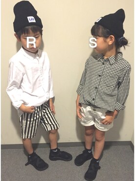 「BIT'Z（ビッツ）のアイテム（パンツ）」を使った、R♡Sさん（キッズ・120cm）の夏コーディネート