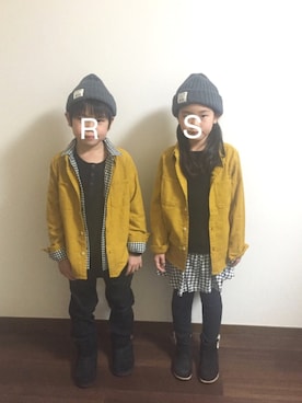 「アイテム（スカート）」を使った、R♡Sさん（キッズ・121cm）の秋コーディネート