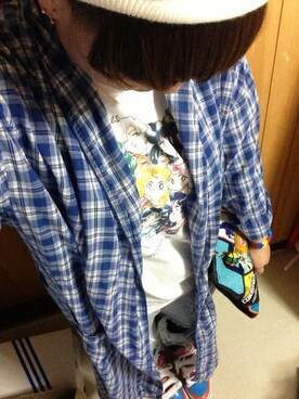 「Panamaboy（パナマボーイ）のアイテム（その他アウター）」を使った、おかちゃんぴんさん（レディース・159cm）の秋コーディネート