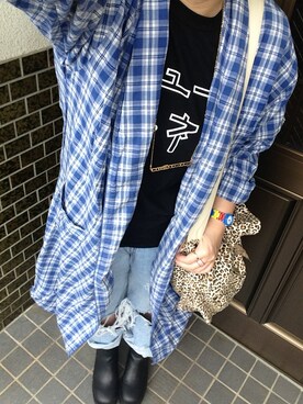 「Panamaboy（パナマボーイ）のアイテム（その他アウター）」を使った、おかちゃんぴんさん（レディース・159cm）の春コーディネート