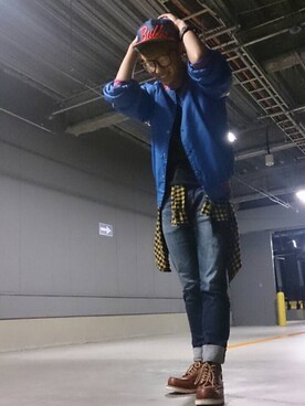 「韓流」｜「アイテム（ジャケット/アウター）」を使った、ATM アトムさん（メンズ・171cm）の冬コーディネート