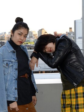 「Vintage Dior（ヴィンテージ ディオール）のアイテム（その他パンツ、イエロー系）」を使った、LIZmagazine さんの秋コーディネート