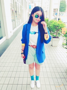 「planet（planet）のアイテム（ジャケット/アウター）」を使った、TammyHuangさん（レディース・165cm）の夏コーディネート
