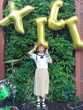 「MONKI（モンキ）のアイテム（ポロシャツ）」を使った、henrybootさん（レディース・154cm）の春コーディネート