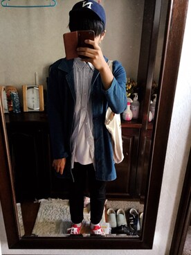 「アイテム（ステンカラーコート）」を使った、ゆーきさん（メンズ・168cm・10代）の秋コーディネート