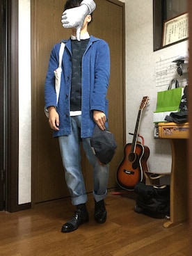 「アイテム（ステンカラーコート）」を使った、ゆーきさん（メンズ・168cm・10代）の秋コーディネート
