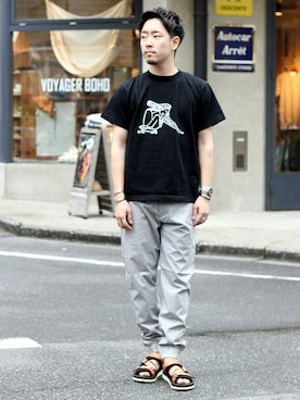 「suicoke（スイコック）のアイテム」を使った、大木さん（メンズ・171cm）の夏コーディネート