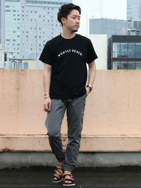 「suicoke（スイコック）のアイテム」を使った、大木さん（メンズ・171cm）の夏コーディネート