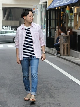 大木さん（メンズ・171cm）の夏コーディネート