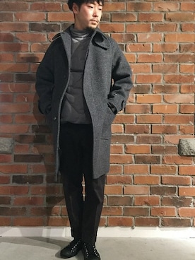 「Kaptain Sunshine（キャプテン サンシャイン）のアイテム」を使った、大木さん（メンズ・171cm）の秋コーディネート