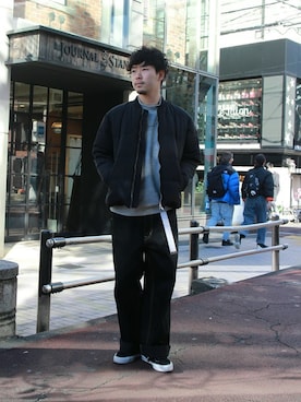 「Journal Standard TRISECT（トライセクト）のアイテム（トップス）」を使った、大木さん（メンズ・171cm）の冬コーディネート