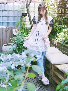 「merry jenny（メリージェニー）のアイテム（その他）」を使った、Nanaa__さん（レディース・161cm）の夏コーディネート