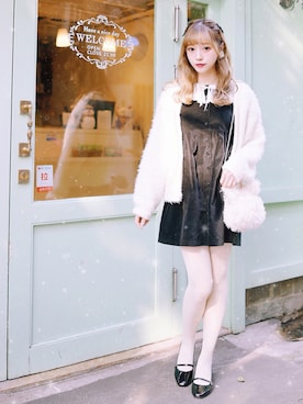 「UNIF（ユニフ）のアイテム（ワンピース/ドレス）」を使った、Nanaa__さん（レディース・161cm）の冬コーディネート