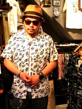 「PAWN（パウン）のアイテム」を使った、小澤光さん（メンズ・170cm）の春コーディネート