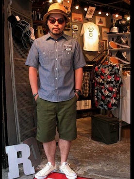 「PAWN（パウン）のアイテム」を使った、小澤光さん（メンズ・170cm）の春コーディネート