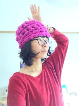「ハンドメイドニット」｜ててさん（レディース・162cm）の冬コーディネート