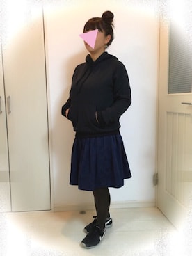 「迷彩スカート」｜macootさん（レディース・148cm）の冬コーディネート