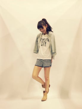 行木由香里さん（レディース・168cm）の夏コーディネート