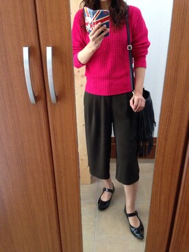 「ピンクニット」｜hero3254さん（レディース・160cm）の秋コーディネート