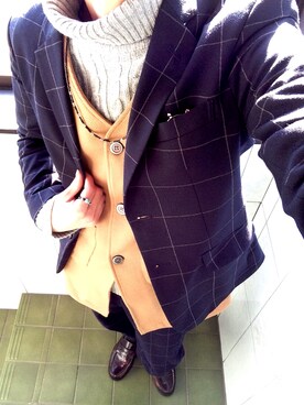 「HERE'S（HERE'S）のアイテム（ジャケット/アウター）」を使った、タッキーさん（メンズ・175cm）の冬コーディネート