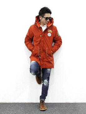 「SCOTCH & SODA（スコッチ アンド ソーダ）のアイテム（ミリタリージャケット）」を使った、RECOLLECTIONさん（メンズ・176cm）の秋コーディネート