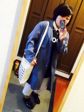 「UNIQLO（ユニクロ）のアイテム（その他パンツ、ホワイト系）」を使った、Aちゃんさん（レディース・150cm）の秋コーディネート
