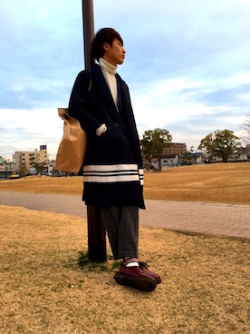 「MURUA（ムルーア）のアイテム（ジャケット/アウター）」を使った、Ryoさん（メンズ・176cm）の冬コーディネート