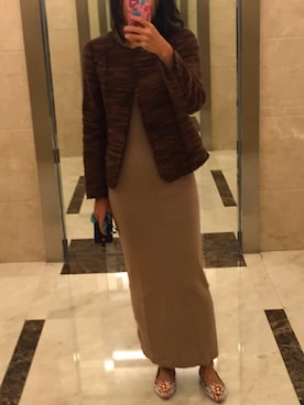 「NINE WEST（ナインウエスト）のアイテム（ジャケット/アウター）」を使った、Anna Naさん（レディース・163cm）の冬コーディネート