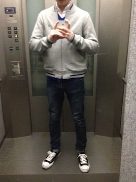 「クラブ」｜「アイテム（ブルゾン）」を使った、Danny Williamsさん（メンズ・177cm）の冬コーディネート