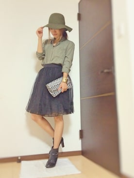 「DHOLIC（ディーホリック）のアイテム（ブーティ）」を使った、Natsu♡さん（レディース・162cm）の秋コーディネート