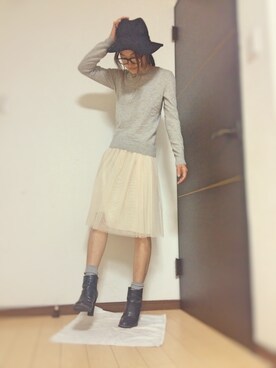 「くつした」｜「アイテム（ブーティ）」を使った、Natsu♡さん（レディース・162cm）の秋コーディネート