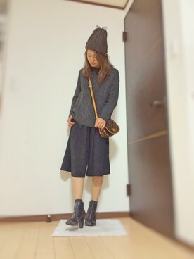 「DHOLIC（ディーホリック）のアイテム（ブーティ）」を使った、Natsu♡さん（レディース・162cm）の秋コーディネート