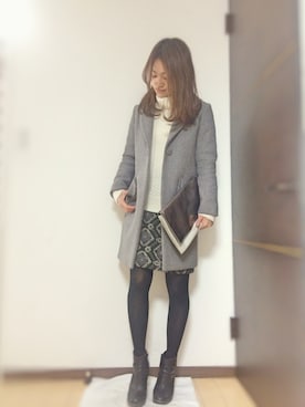 「DHOLIC（ディーホリック）のアイテム（ブーティ）」を使った、Natsu♡さん（レディース・162cm）の冬コーディネート