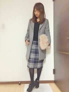 「JILKY（ジルキー）のアイテム（ジャケット/アウター）」を使った、Natsu♡さん（レディース・162cm）の冬コーディネート