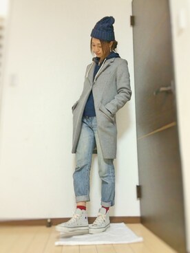 「JILKY（ジルキー）のアイテム（ジャケット/アウター）」を使った、Natsu♡さん（レディース・162cm）の冬コーディネート