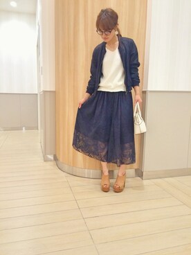 「URBAN RESEARCH ROSSO WOMEN（アーバンリサーチ　ロッソ）のアイテム（ブルゾン）」を使った、Natsu♡さん（レディース・162cm）の春コーディネート