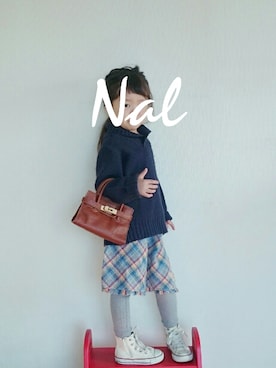 「アイテム（ハンドバッグ）」を使った、nalさん（キッズ・110cm）の春コーディネート