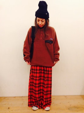 「surt」｜「アイテム（帽子）」を使った、Chaiさん（レディース・148cm）の冬コーディネート
