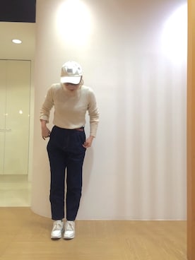 「マムジーンズ」｜furuさん（レディース・163cm）の冬コーディネート