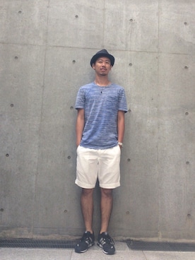 「アイテム（トップス）」を使った、Ryohei Sugiyamaさん（メンズ・176cm）の夏コーディネート