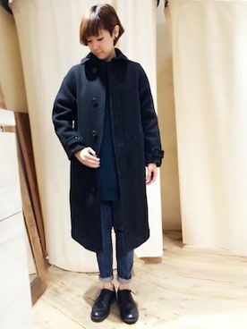 「RNA-N（アールエヌエーエヌ）のアイテム（その他アウター）」を使った、mahoさん（レディース・161cm）の秋コーディネート