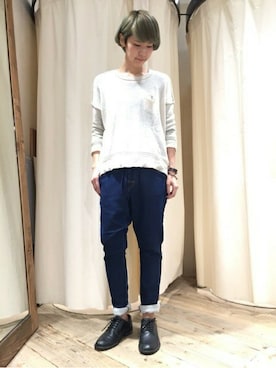 「RNA-N（アールエヌエーエヌ）のアイテム」を使った、mahoさん（レディース・161cm）の秋コーディネート