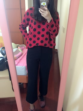 「UNKNOWN.（アンノウン）のアイテム（スラックス）」を使った、akyaさん（レディース・160cm）の春コーディネート