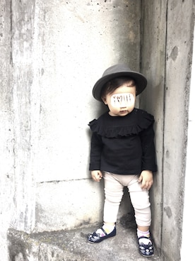 「babyGAP（babyGAP）のアイテム（シューズ、ブルー系）」を使った、ouiさん（キッズ・110cm）の秋コーディネート