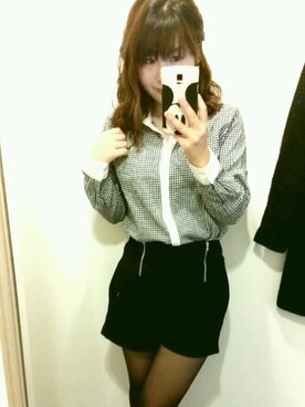 「bye bye（バイバイ）のアイテム（パンツ）」を使った、tomoさん（レディース・150cm）の春コーディネート