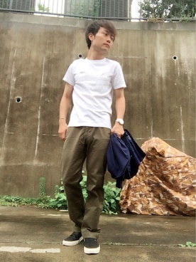 「アイテム（バングル/リストバンド）」を使った、yoshikiさん（メンズ・169cm・20代）の夏コーディネート