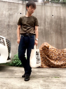 「アイテム（バングル/リストバンド）」を使った、yoshikiさん（メンズ・169cm・20代）の夏コーディネート